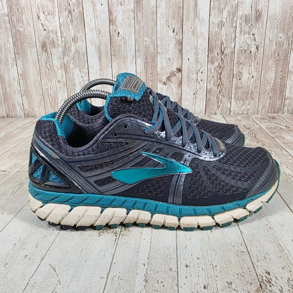 Brooks Ariel 16 Womens Running Shoes Grey Blue Wide D 1202191D453 Size 8.5